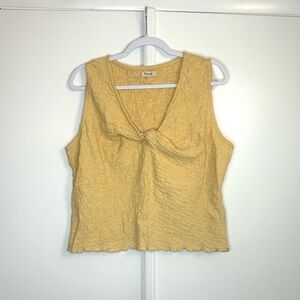 Madewell Yellow Textured Tank